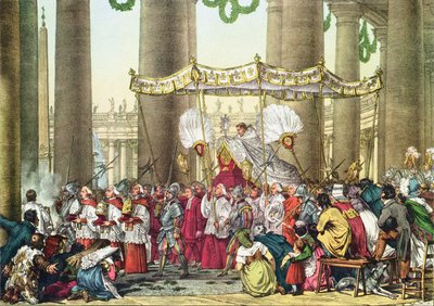 The Papal Procession on the Feast of Corpus Christi, engraved by Francois Alexandre Villain by Antoine Jean Baptiste Thomas